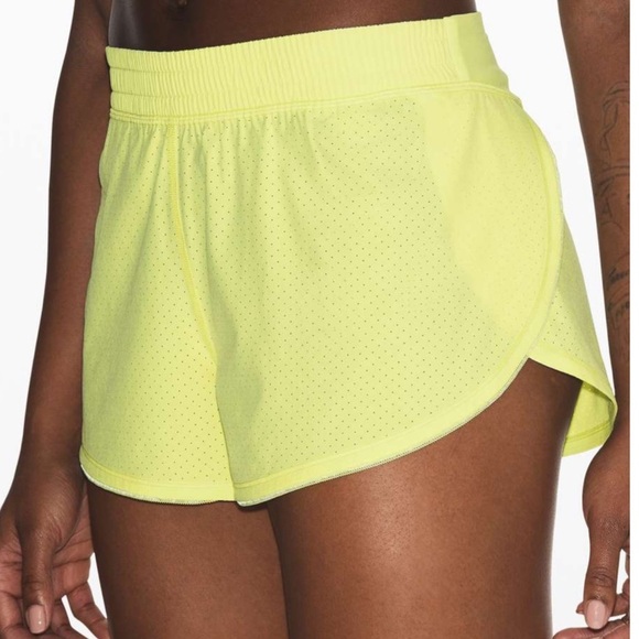 Lululemon Surefire Short High Rise Swift Athletic Shorts Florid Flash 12 - Picture 1 of 10